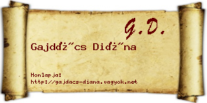 Gajdács Diána névjegykártya